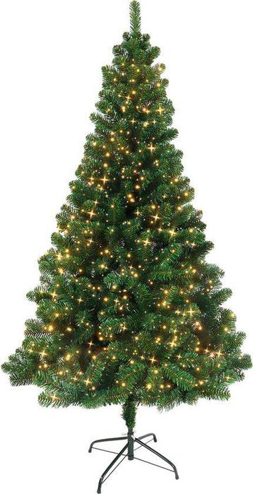 Luxe Kunstkerstboom 180 cm met verlichting stalen voet beschikbaar voor biedingen