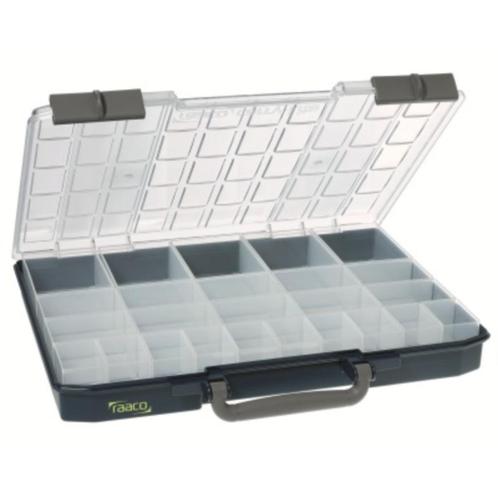 Raaco CarryLite 55 5x10-25/2, vakkendoos met 25 inzetbakjes, Auto diversen, Autogereedschap, Nieuw, Ophalen of Verzenden