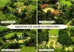 Groeten uit Goor en omgeving - 4x luchtfoto - 1984 gelopen, Ophalen of Verzenden, 1980 tot heden, Gelopen, Overijssel