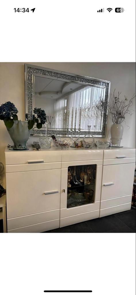 Complete woonkamer - italiaanse design hoogglans meubels, Huis en Inrichting, Kasten | Vitrinekasten, Zo goed als nieuw, Minder dan 100 cm