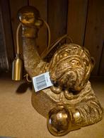 Goudkleurige Bulldog Lamp - 32cm, Kunststof, Nieuw, Ophalen of Verzenden, Minder dan 100 cm