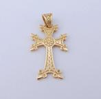 Prachtig 14 karaat Gouden Kruis Kettinghanger Kruisje Hanger, Jw, Verzenden, Nieuw, Kruis of Symbool