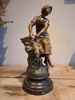 Gesigneerd bronzen beeld François Moreau, Ophalen of Verzenden