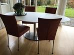 Design eetkamer stoelen Bert Plantagie, Huis en Inrichting, Vier, Gebruikt, Metaal, Ophalen