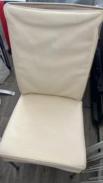 4 x Stoelen echt leer offwhite, Ophalen, Gebruikt, Wit, Leer