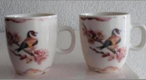 Twee senseokopjes Vogel Putter, Huis en Inrichting, Keuken | Servies, Zo goed als nieuw, Kop(pen) en/of Schotel(s), Overige stijlen