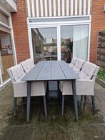 Prachtige tuintafel met 6 stoelen | Manifesto Arzana, Tuin en Terras, Tuintafels, Ophalen, Gebruikt, Rechthoekig, Aluminium