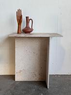 Vintage travertin bijzettafel, Ophalen of Verzenden