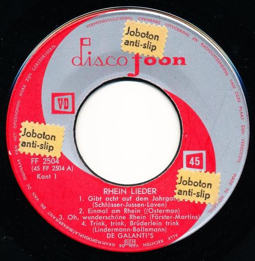 De Galanti's - Rheinlieder, Cd's en Dvd's, Vinyl Singles, Gebruikt, Single, Pop, 7 inch, Ophalen of Verzenden