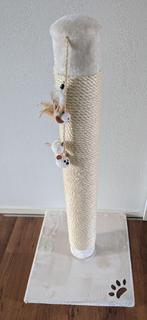 Grote premium kwaliteit krabpaal 120cm hoog met stevige voet, Ophalen, Zo goed als nieuw, Krabpaal