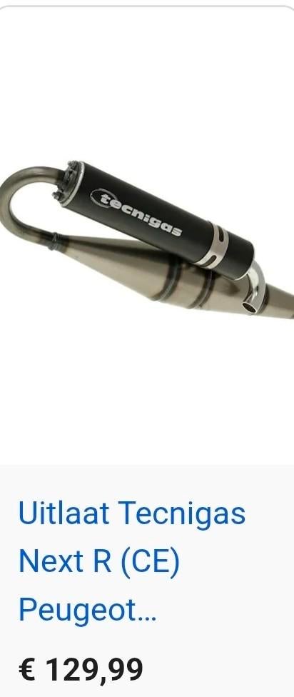 Tecnigas Next R Uitlaat - Peugeot, Ophalen of Verzenden, Nieuw, Zwart