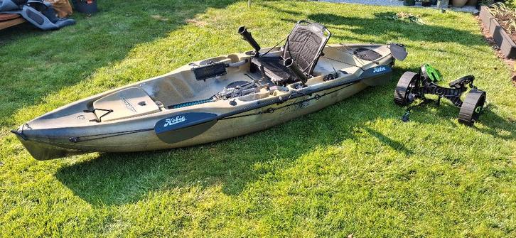 Hobie Outback Camouflage met Mirage GT Turbo Drive., Watersport en Boten, Kajaks, Gebruikt, 1-persoons, Ophalen