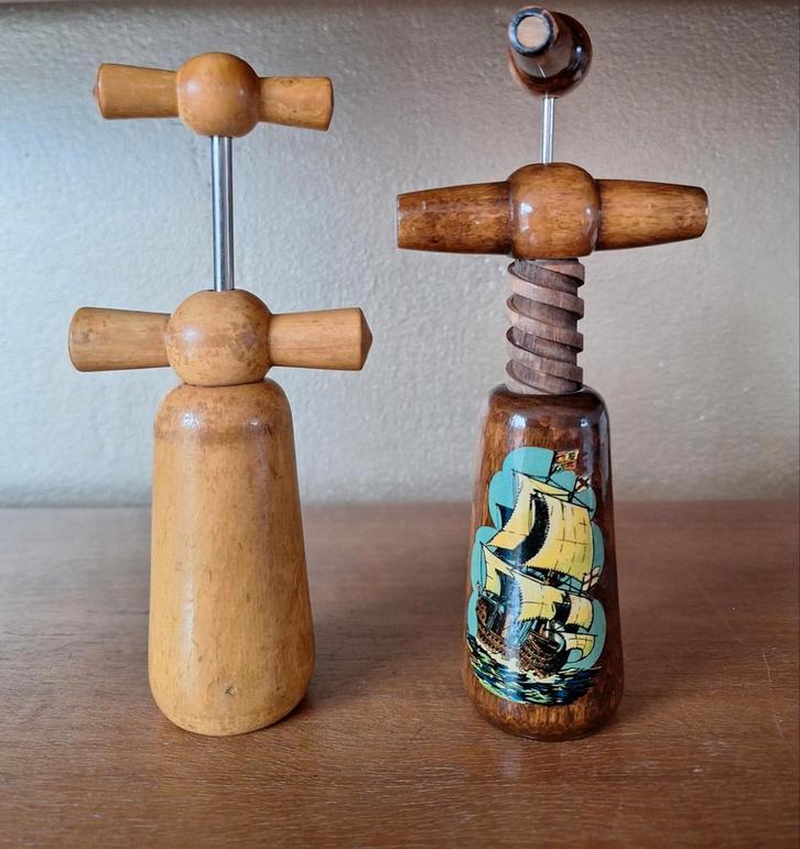 Vintage kurkentrekker met schip Saint Malo, Antiek en Kunst, Curiosa en Brocante, Ophalen of Verzenden