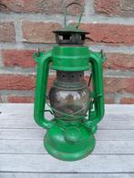 vintage petroleumlamp - stormlamp - kleur groen - MOONLIGHT, Antiek en Kunst, Antiek | Lampen, Ophalen of Verzenden