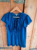 WE Kobaltbauwe Koningsblauwe Voile Top Maat 34 XS, Blauw, WE, Ophalen of Verzenden, Korte mouw