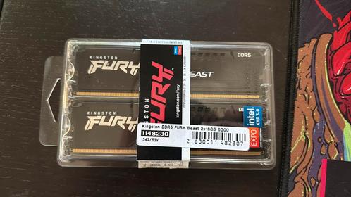Kingston Fury Ramsticks 2x16gb 6000mt/s cl30, Computers en Software, RAM geheugen, Zo goed als nieuw, Desktop, 32 GB, DDR5, Ophalen of Verzenden