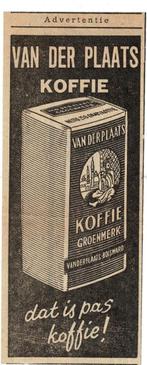 3x Suikerzakjes en 2x Van der Plaats advertenties 1946-1960, Verzenden, Zo goed als nieuw, Overige typen