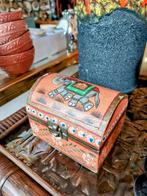 Schattig Handgeschilderd Kistje Olifant, Huis en Inrichting, Woonaccessoires | Kisten, Minder dan 50 cm, ., Minder dan 50 cm, Ophalen of Verzenden
