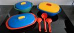 Tupperware Tricolor set serveerschalen, Ophalen of Verzenden, Gebruikt, Overige typen