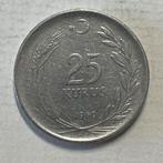 25 kurus Turkije 1960, Postzegels en Munten, Munten | Europa | Niet-Euromunten, Ophalen of Verzenden