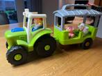 Fisher Price Little People tractor met dierenkar, Ophalen of Verzenden, Zo goed als nieuw, Duw- of Trekspeelgoed, Met geluid