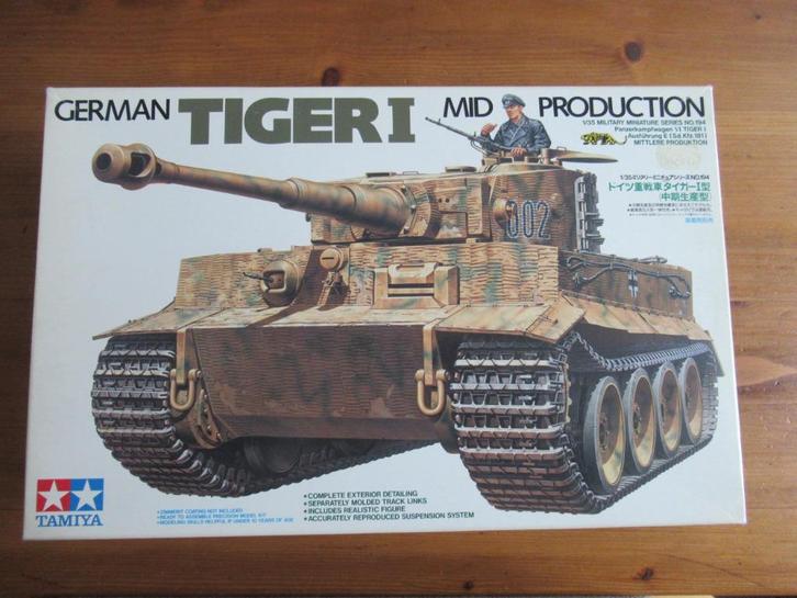 Tiger I - mid production (Tamiya 1/35) + Eduard PE set, Hobby en Vrije tijd, Modelbouw | Auto's en Voertuigen, Zo goed als nieuw