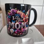 Mok met print " i love you mom" - Nieuw in doos, Ophalen, Overige materialen, Nieuw, Zwart
