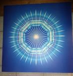 Print The Summit 78 x 78 cm op board, Ophalen, Gebruikt, 75 tot 100 cm, Foto of Poster