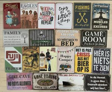 Metalen wandbord 20x30cm pr=p/st (3 voor 21€) beschikbaar voor biedingen
