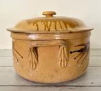 Antieke Provençaalse pot met deksel en grepen, Ophalen of Verzenden