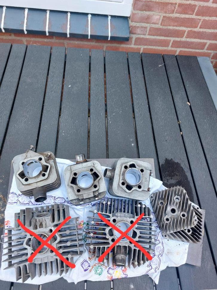 Kreidler cilinders. 1 snelle! + veel onderdelen!, Fietsen en Brommers, Brommeronderdelen | Kreidler, Zo goed als nieuw, Cilinder