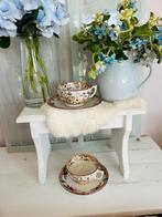 Sarregeumines 2x antieke jumbo kop en schotels puntgaaf, Ophalen of Verzenden