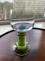 Roemer wijnglas (lichtgroene voet), Ophalen of Verzenden, Gebruikt, Overige typen