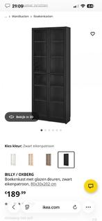 Zwart bruin Billy kast met oxberg deur, Ophalen, 200 cm of meer, 50 tot 100 cm, Zo goed als nieuw