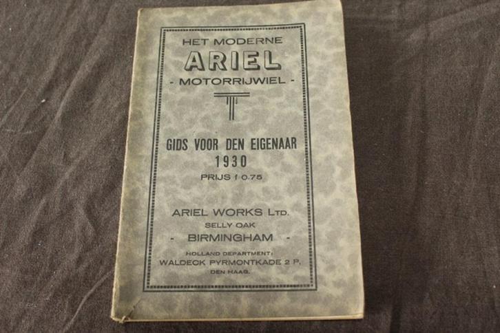 Ariel 1930 motorrijwiel gids voor den eigenaar 2 1/2 en 5 PK, Motoren, Handleidingen en Instructieboekjes, BMW, Ophalen of Verzenden
