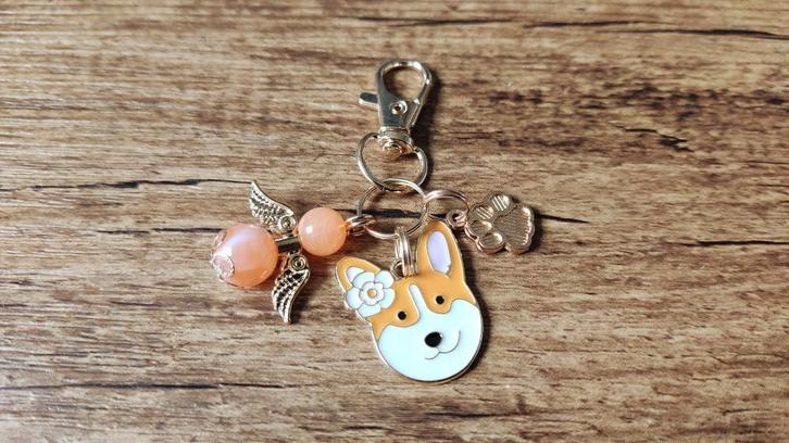 Hanger Welsh Corgi pembroke KC gold Emaille guardian angel, Hobby en Vrije tijd, Overige Hobby en Vrije tijd, Nieuw, Verzenden