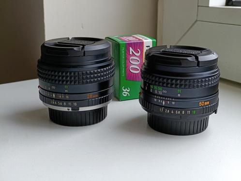 Minolta MC 28mm f2.8 en MD 50mm f1.7 + Fuji 200 te koop!, Audio, Tv en Foto, Fotografie | Lenzen en Objectieven, Zo goed als nieuw
