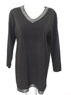Nieuwstaat sweater jurk zwart zilveren glitters Pescara L, Zwart, Maat 42/44 (L), Pescara, Ophalen of Verzenden