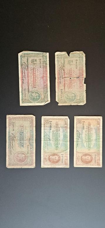 Zeldzame Malta Uniface bankbiljetten 1939 (5 stuks) beschikbaar voor biedingen