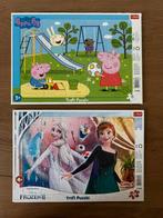Puzzel peppa 5 stukjes en frozen 30 stukjes, Ophalen of Verzenden, 10 tot 50 stukjes, Zo goed als nieuw