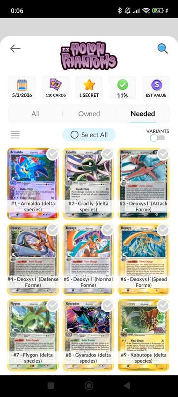 ⁉️ Gezocht! Holon Phantoms Stamped kaarten beschikbaar voor biedingen