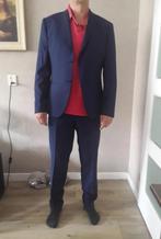 2-delig donker blauw pak, Kleding | Heren, Ophalen of Verzenden, Zo goed als nieuw, Maat 52/54 (L), Blauw
