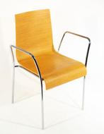 6 x Billiani stapelbare stoelen met armleuning, Huis en Inrichting, Stoelen, Vijf, Zes of meer stoelen, Metaal, Zo goed als nieuw