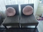 Velvet stoelen, Twee, Hout, Ophalen