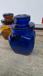 Vintage Potjes België Kobaltblauw & Amber, Jaren 60, Ophalen of Verzenden