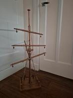 Gedetailleerd houten model scheepsmast + tuigage 1972, Antiek en Kunst, Ophalen of Verzenden