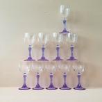 Nog 6 Franse glaasjes van lila kristalglas - nieuw !, Nieuw, Ophalen of Verzenden, Glas, Minder dan 5 flessen