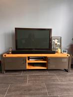 Industrieel TV meubel van massief acaciahout, Huis en Inrichting, Kasten | Televisiemeubels, 150 tot 200 cm, Minder dan 100 cm