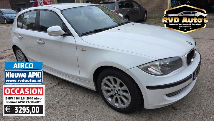 BMW 116i 2.0L 2010 Colorline Airco Nieuwe APK! 21-10-2026, Auto's, BMW, Bedrijf, 1-Serie, ABS, Airbags, Airconditioning, Alarm