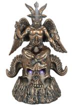 Gouden Baphomet blackflow wierookbrander met led licht, Nieuw, Fantasy, Verzenden